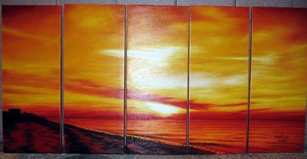 Dafen Oil Painting on canvas sunglow painting -set448